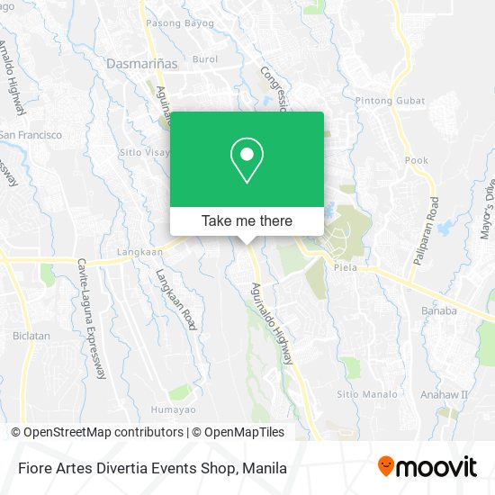 Fiore Artes Divertia Events Shop map