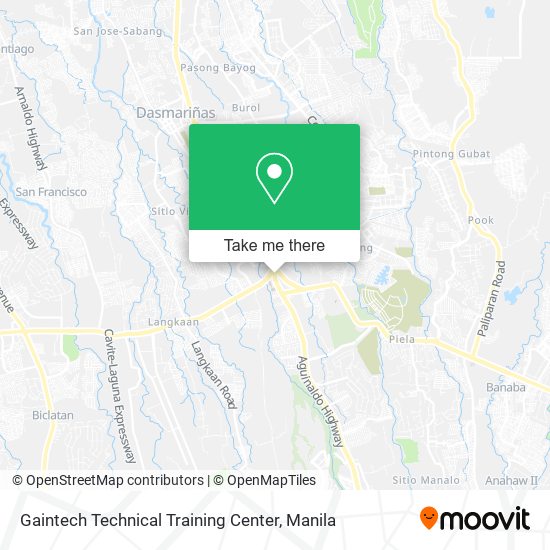 Gaintech Technical Training Center map