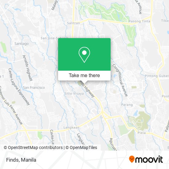 Finds map