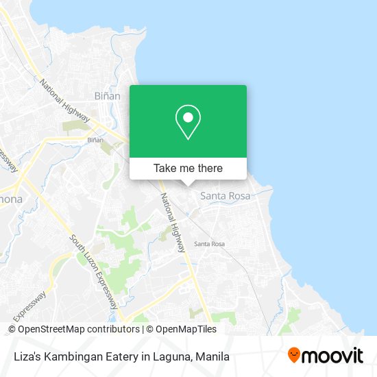 Liza's Kambingan Eatery in Laguna map
