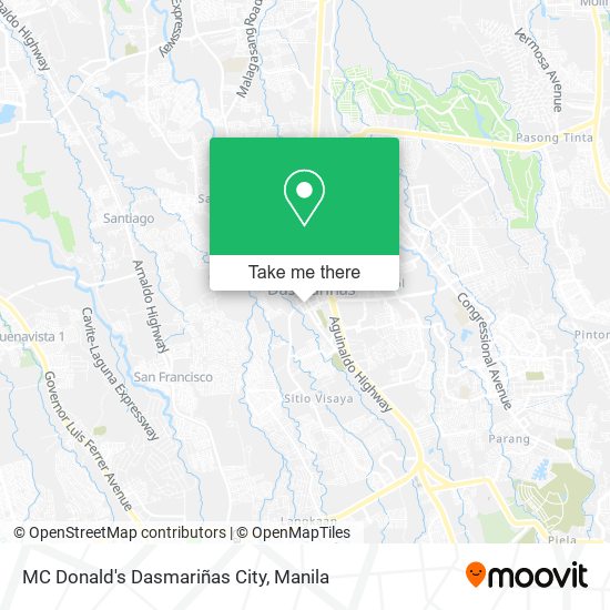 MC Donald's Dasmariñas City map