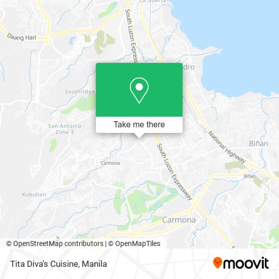 Tita Diva's Cuisine map
