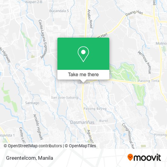 Greentelcom map