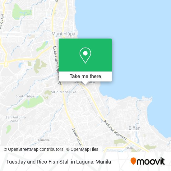 Tuesday and Rico Fish Stall in Laguna map