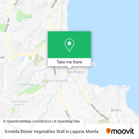 Emelda Bisnar Vegetables Stall in Laguna map