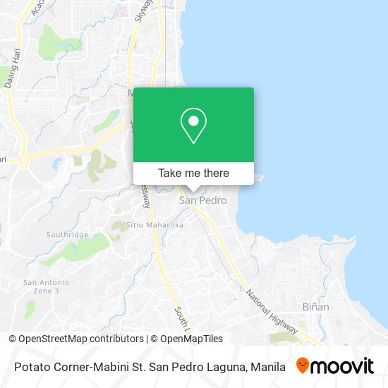 Potato Corner-Mabini St. San Pedro Laguna map