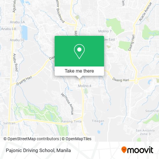 Pajonic Driving School map