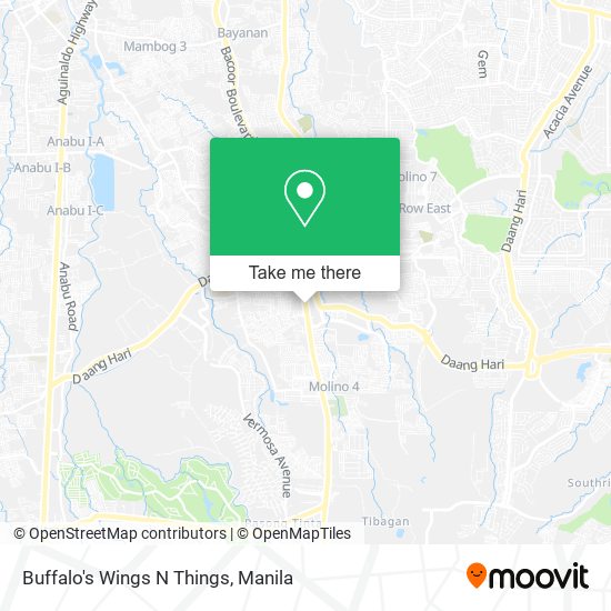 Buffalo's Wings N Things map