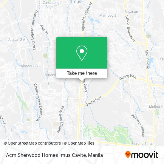Acm Sherwood Homes Imus Cavite map