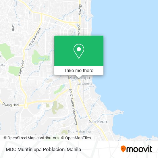 MDC Muntinlupa Poblacion map