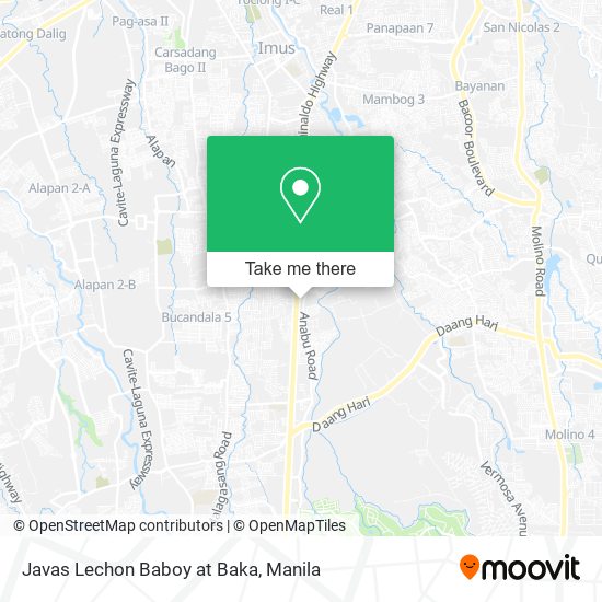 Javas Lechon Baboy at Baka map