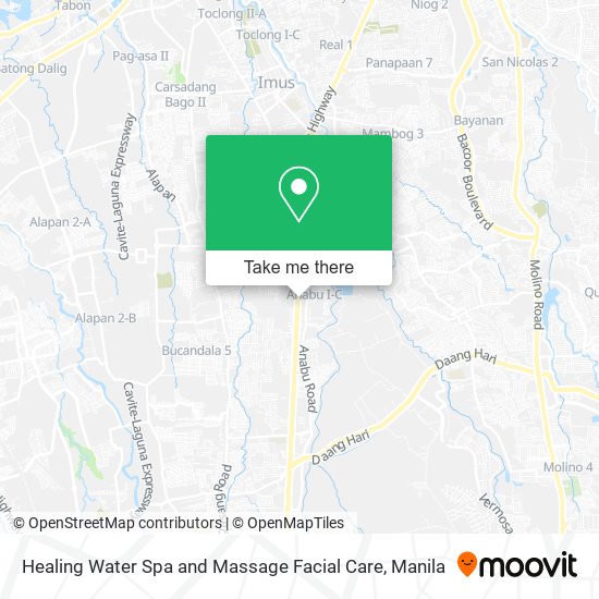 Healing Water Spa and Massage Facial Care map