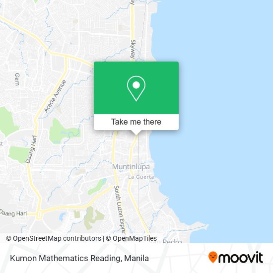 Kumon Mathematics Reading map
