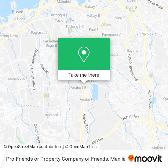 Pro-Friends or Property Company of Friends map