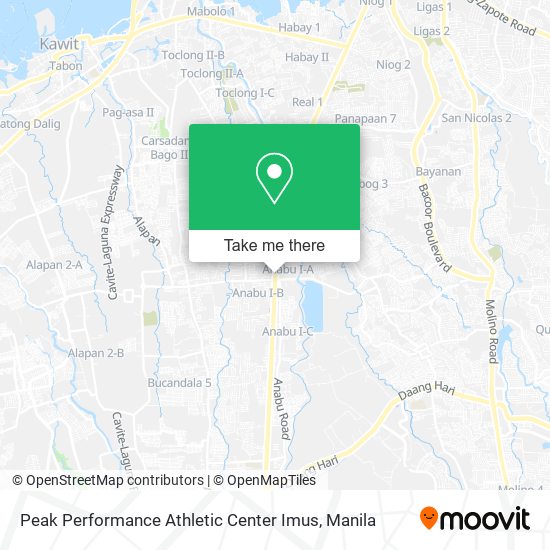 Peak Performance Athletic Center Imus map