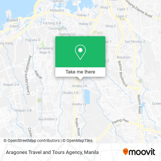 Aragones Travel and Tours Agency map