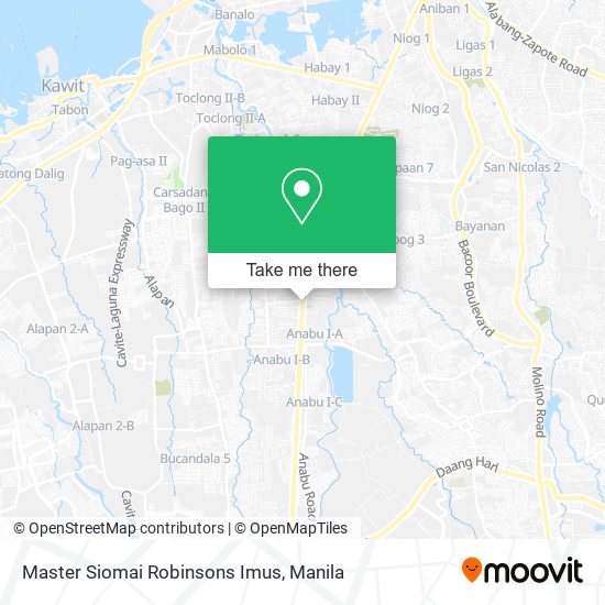 Master Siomai Robinsons Imus map