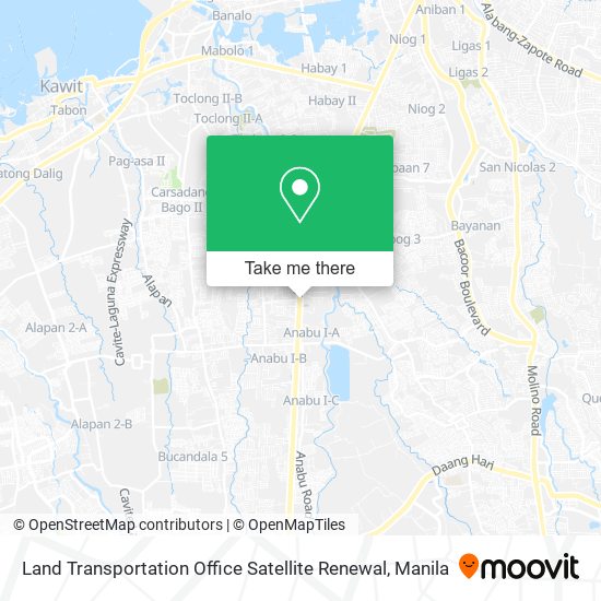 Land Transportation Office Satellite Renewal map