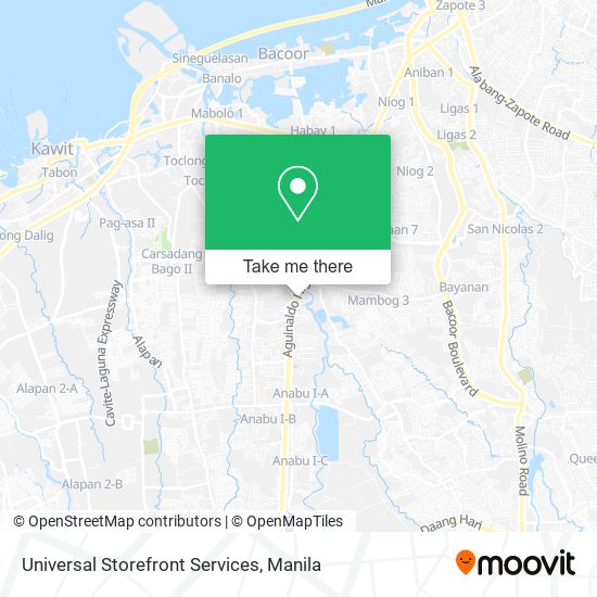 Universal Storefront Services map