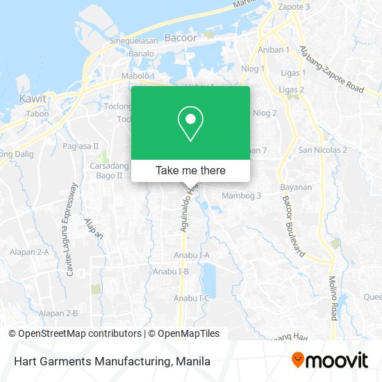 Hart Garments Manufacturing map