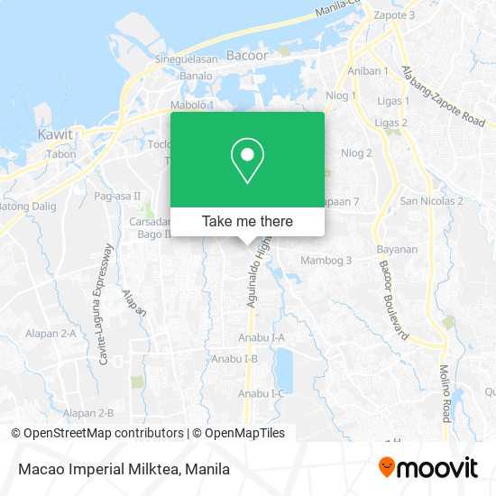 Macao Imperial Milktea map