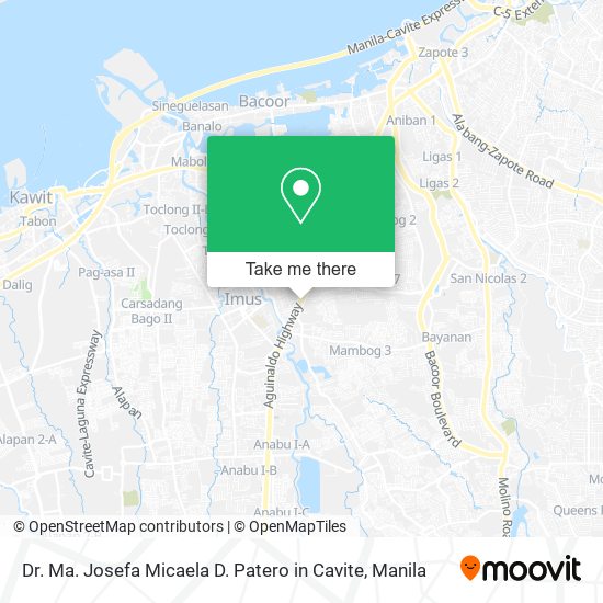 Dr. Ma. Josefa Micaela D. Patero in Cavite map