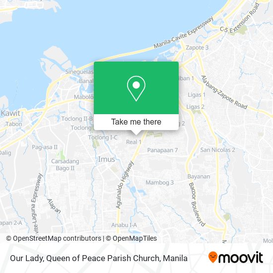 Our Lady, Queen of Peace Parish Church map