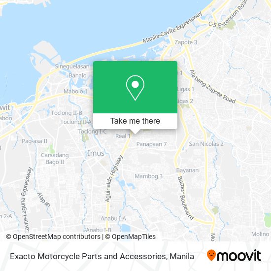Exacto Motorcycle Parts and Accessories map