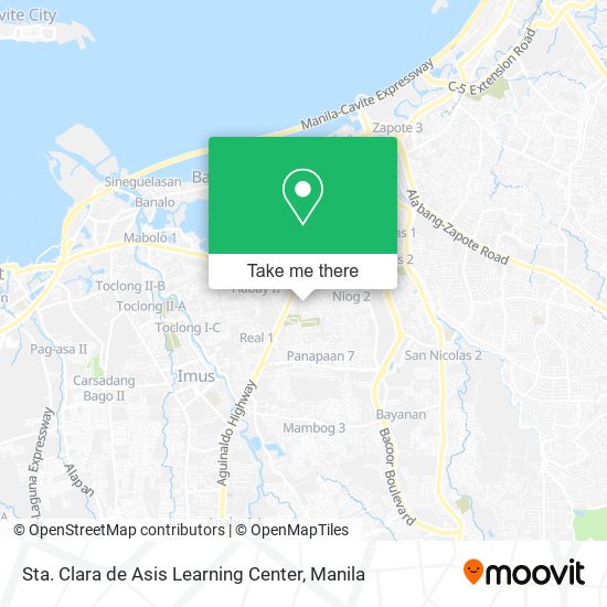 Sta. Clara de Asis Learning Center map