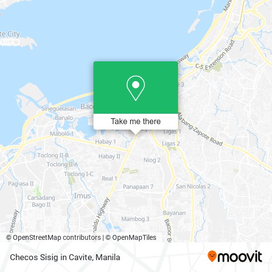 Checos Sisig in Cavite map