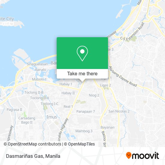 Dasmariñas Gas map