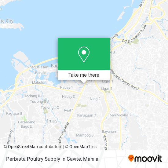 Perbista Poultry Supply in Cavite map