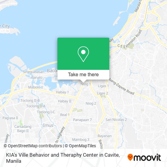 KIA's Ville Behavior and Theraphy Center in Cavite map