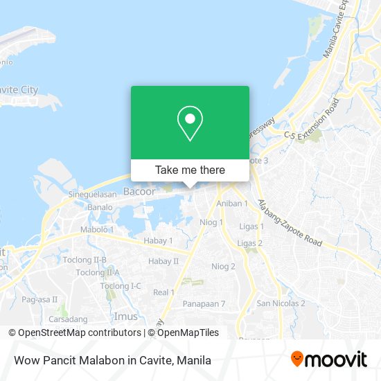 Wow Pancit Malabon in Cavite map