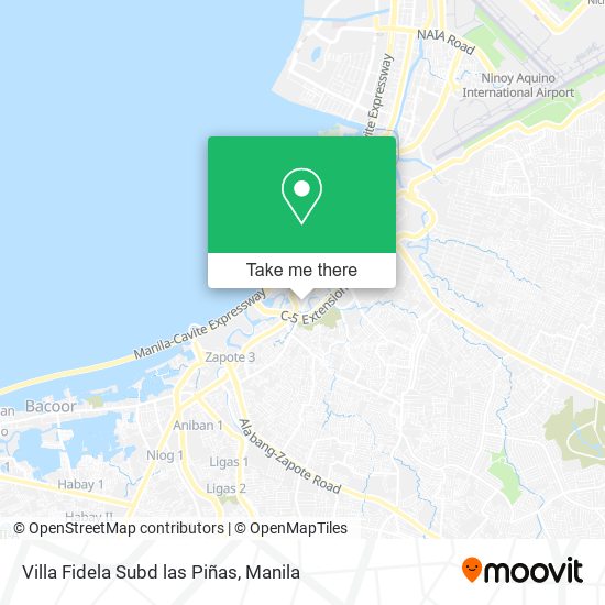 Villa Fidela Subd las Piñas map