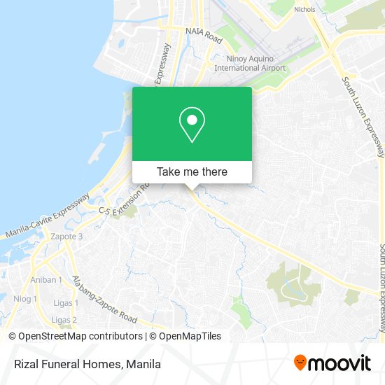 Rizal Funeral Homes map