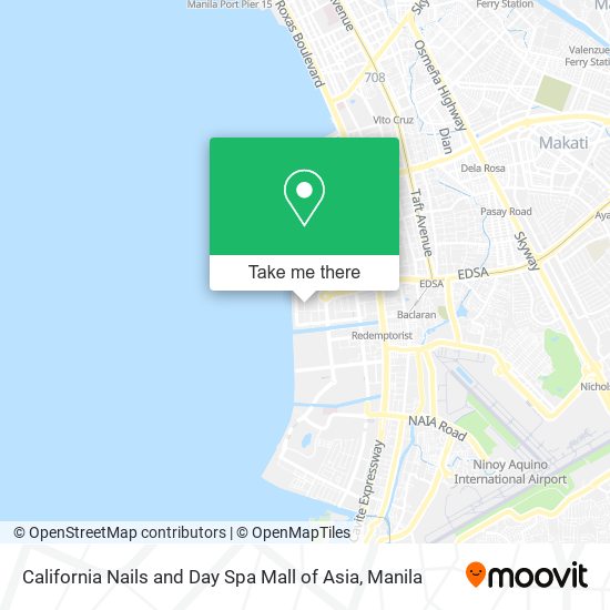 California Nails and Day Spa Mall of Asia map