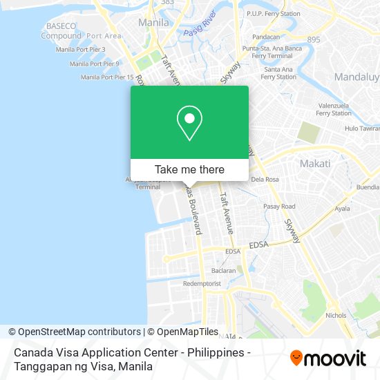 Canada Visa Application Center - Philippines - Tanggapan ng Visa map