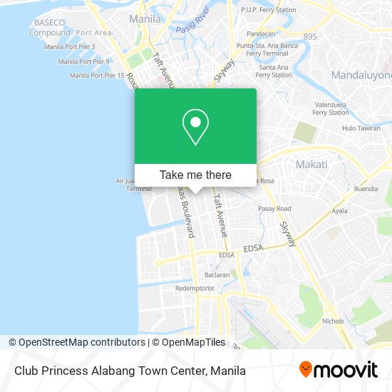 Club Princess Alabang Town Center map