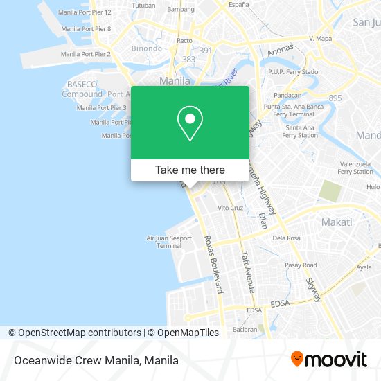 Oceanwide Crew Manila map