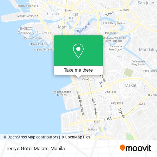 Terry's Goto, Malate map