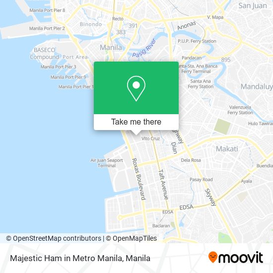 Majestic Ham in Metro Manila map