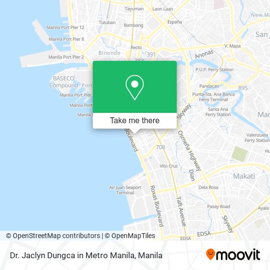 Dr. Jaclyn Dungca in Metro Manila map
