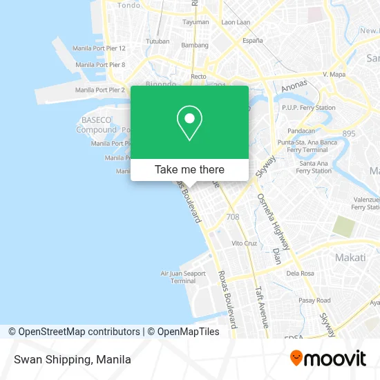 Swan Shipping map