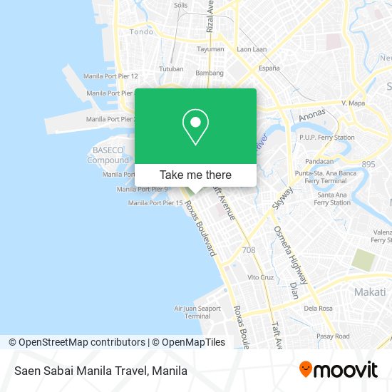 Saen Sabai Manila Travel map
