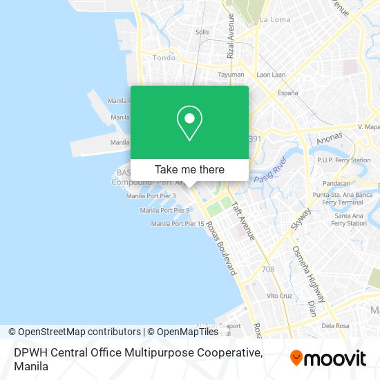 DPWH Central Office Multipurpose Cooperative map