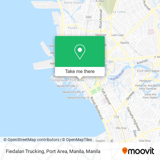 Fiedalan Trucking, Port Area, Manila map