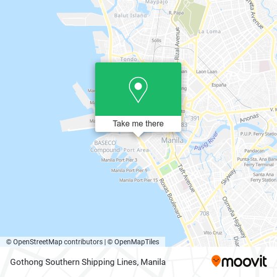 Gothong Southern Shipping Lines map