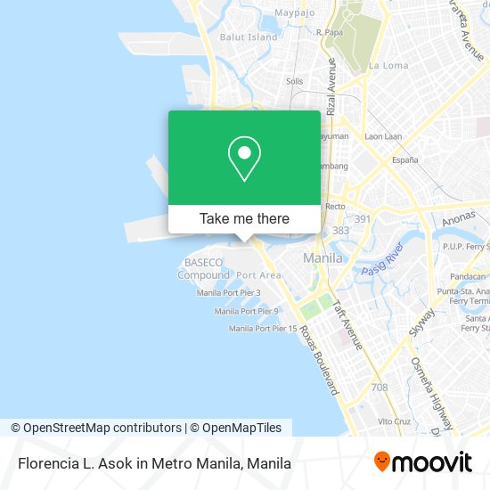 Florencia L. Asok in Metro Manila map