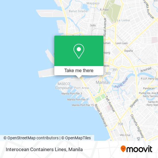 Interocean Containers Lines map